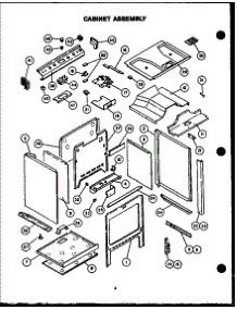 Cabinet Assembly parts for Caloric Gas Range RSS307-OF from AppliancePartsPros.com