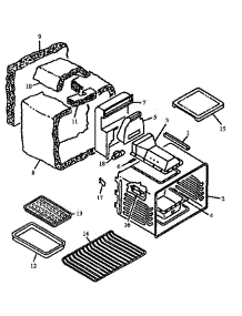 Oven Cavity Assembly parts for Caloric Gas Range RSS358UWG-P1141207NW from AppliancePartsPros.com