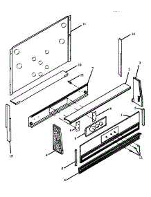 Control Panel Assembly parts for Caloric Gas Range RSS358UWG-P1141207NW from AppliancePartsPros.com