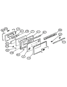 Oven Door Assembly parts for Caloric Gas Range RSS358UWGCO from AppliancePartsPros.com