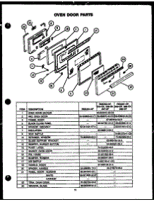 Oven Door Parts parts for Caloric Gas Range RSS369-OF from AppliancePartsPros.com