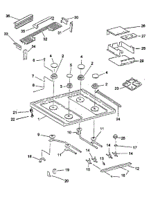 Sealed Burner parts for Caloric Gas Range RST308U-P1130723NK from AppliancePartsPros.com