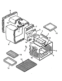 Oven Interior parts for Caloric Gas Range RST308U-P1130727NW from AppliancePartsPros.com