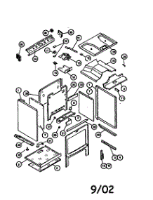 Outer Cavity / Latch parts for Caloric Gas Range RST378UL-P1141203N from AppliancePartsPros.com
