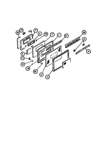 Door parts for Caloric Gas Range RST378UL-P1141203N from AppliancePartsPros.com