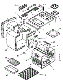 Main Top And Oven Assembly (Rst307-9310 / All) (Rst307-F043 / All) (Rst307 / All) (Rst307uww / All) (Rst309 / All) (Rst354 / All) (Rst359 / All) (Rst361 / All) parts for Caloric Gas Range RST378UWG/ALL from AppliancePartsPros.com