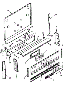 Backguard (Rst369 / All) (Rst376 / All) (Rst378 / All) (Rst378uwg / All) (Rst380 / All) (Rst381 / All) (Rst387 / All) (Rst387uww / All) parts for Caloric Gas Range RST387/ALL from AppliancePartsPros.com