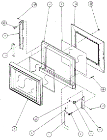 Door parts for Amana Countertop Microwave RSW458P from AppliancePartsPros.com