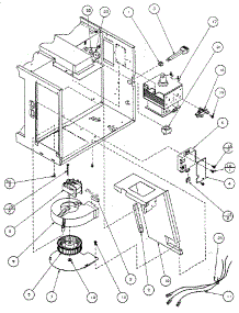 Magnetron And Air Flow parts for Amana Countertop Microwave RSW458P from AppliancePartsPros.com