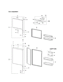 Door Compartment parts for Samsung Top-Mount Refrigerator RT21M6215SR/AA-02 from AppliancePartsPros.com