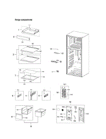 Refrigerator Compartment parts for Samsung Top-Mount Refrigerator RT21M6215SR/AA-02 from AppliancePartsPros.com
