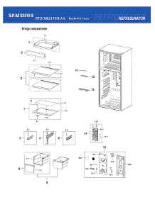 Refrigerator Compartment parts for Samsung Top-Mount Refrigerator RT21M6215SR/AA-06 from AppliancePartsPros.com