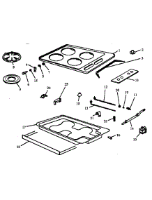 Main Body (Rtp201uh / P1131401nh) (Rtp201ul / P1131401nl) (Rtp201uw / P1131401nw) parts for Caloric Gas Cooktop RTP203-ALL from AppliancePartsPros.com