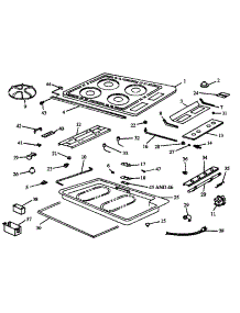 Main Body (Rtp302uh / P1131402nh) (Rtp302ul / P1131402nl) (Rtp302uw / P1131402nw) (Rtp304uh / P1131403nh) (Rtp304ul / P1131403nl) (Rtp304uw / P1131403nw) (Rtp305 / All) (Rtp307 / All) parts for Caloric Gas Cooktop RTP306UL-P1131404NL from AppliancePartsPros.com