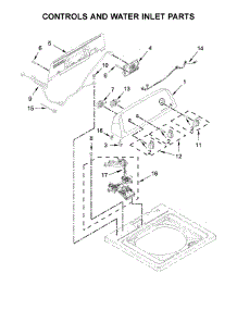 Controls And Water Inlet Parts parts for Roper Washer RTW4516FW2 from AppliancePartsPros.com