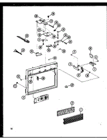 Grille And Lock parts for Amana Countertop Microwave RV-10/P74582-3M from AppliancePartsPros.com