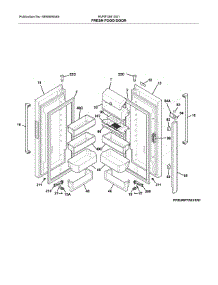 Fresh Food Doors parts for Crosley Bottom-Mount Refrigerator RVRF3361SS1 from AppliancePartsPros.com
