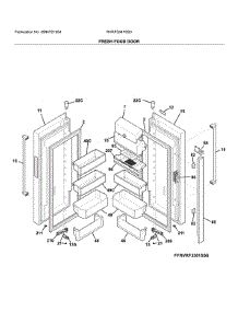 Fresh Food Doors parts for Crosley Bottom-Mount Refrigerator RVRF3361SS3 from AppliancePartsPros.com