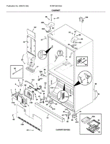 Cabinet parts for Crosley Bottom-Mount Refrigerator RVRF3361SS4 from AppliancePartsPros.com