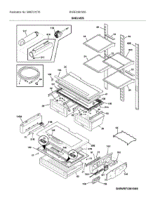 Shelves parts for Crosley Bottom-Mount Refrigerator RVRF3361SS5 from AppliancePartsPros.com