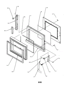 Door Assembly parts for Amana Countertop Microwave RW622T/P1170211M from AppliancePartsPros.com