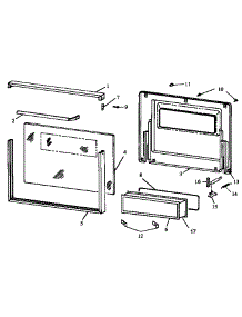 Glass Broiler Door (Rws-Rxs) parts for Caloric Gas Wall Oven RWS212UO/P1132405N from AppliancePartsPros.com