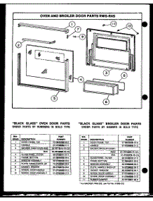 Oven And Broiler Door Parts Rws-Rxs parts for Caloric Gas Wall Oven RWS214/P1132434N from AppliancePartsPros.com