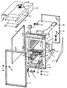 Main Body parts for Caloric Gas Wall Oven RWS214UD/P1132442ND from AppliancePartsPros.com