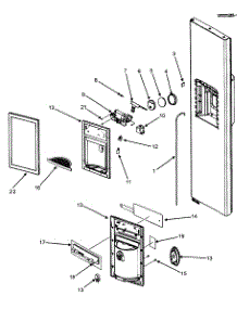 Dispenser Assy parts for  Side-By-Side Refrigerator RX256DT4X1-22615A from AppliancePartsPros.com