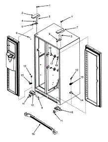 Hinge Assy parts for  Side-By-Side Refrigerator RX256DT4X1-22615A from AppliancePartsPros.com