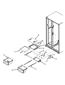 Crisper Assy parts for  Side-By-Side Refrigerator RX256DT4X1-22615A from AppliancePartsPros.com