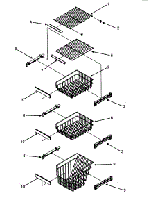 Freezer Shelfs parts for  Side-By-Side Refrigerator RX256DT4X1-22615A from AppliancePartsPros.com