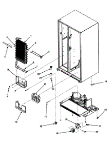 Evaporator parts for  Side-By-Side Refrigerator RX256DT4X1-22615A from AppliancePartsPros.com