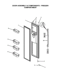 Left Door parts for  Side-By-Side Refrigerator RX256DT7X1-22600-A from AppliancePartsPros.com