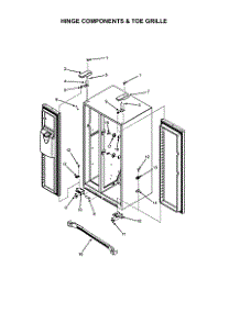 Hinge Assy parts for  Side-By-Side Refrigerator RX256DT7X1-22600-A from AppliancePartsPros.com