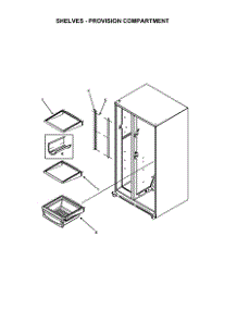 Shelvs-Ref parts for  Side-By-Side Refrigerator RX256DT7X1-22600-A from AppliancePartsPros.com