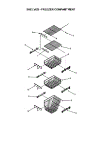 Shelvs-Fr parts for  Side-By-Side Refrigerator RX256DT7X1-22600-A from AppliancePartsPros.com