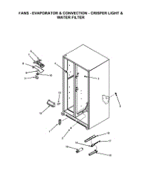 Cabinet Parts parts for  Side-By-Side Refrigerator RX256DT7X1-22600-A from AppliancePartsPros.com