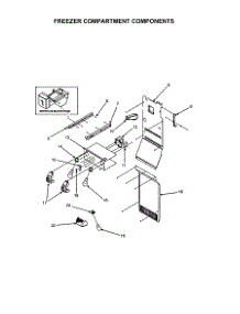 Freezer Assy parts for  Side-By-Side Refrigerator RX256DT7X1-22600-A from AppliancePartsPros.com