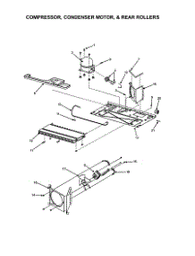 Compressor parts for  Side-By-Side Refrigerator RX256DT7X1-22600-A from AppliancePartsPros.com