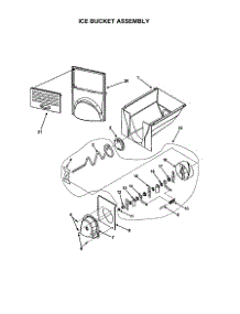 Ice Bucket parts for  Side-By-Side Refrigerator RX256DT7X1-22600-A from AppliancePartsPros.com