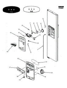 Water Dispenser parts for  Side-By-Side Refrigerator RX256ET2B1-22619A from AppliancePartsPros.com