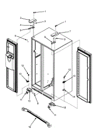 Hinge Assy parts for  Side-By-Side Refrigerator RX256ET2B1-22619A from AppliancePartsPros.com