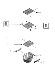 Shelvs Freezer parts for  Side-By-Side Refrigerator RX256ET2B1-22619A from AppliancePartsPros.com
