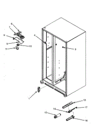 Fan / Light / Filter parts for  Side-By-Side Refrigerator RX256ET2B1-22619A from AppliancePartsPros.com