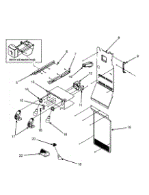 Freezer Light parts for  Side-By-Side Refrigerator RX256ET2B1-22619A from AppliancePartsPros.com