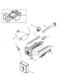 Ice Maker parts for  Side-By-Side Refrigerator RX256ET2B1-22619A from AppliancePartsPros.com