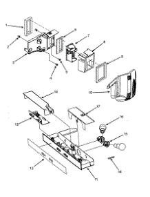 Controls Assy parts for  Side-By-Side Refrigerator RX256ET2W1-22618A from AppliancePartsPros.com