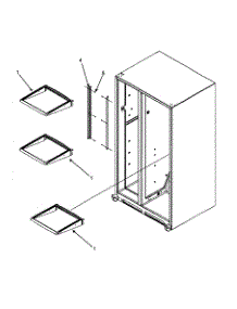 Shelves parts for  Side-By-Side Refrigerator RX256ET2W1-22618A from AppliancePartsPros.com