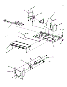 Compressor parts for  Side-By-Side Refrigerator RX256ET2W1-22618A from AppliancePartsPros.com